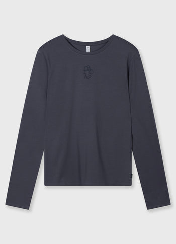Schmal geschnittenes Langarmshirt | steel blue