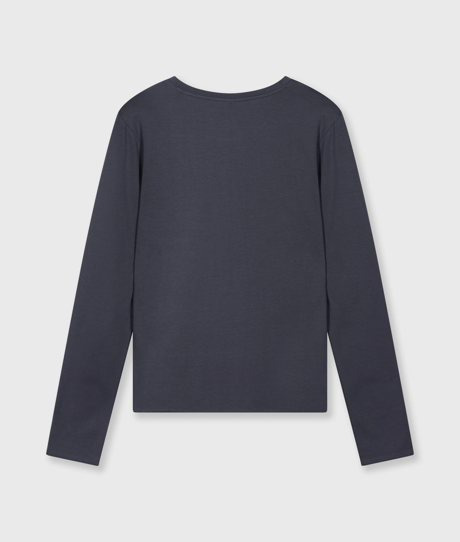 Schmal geschnittenes Langarmshirt | steel blue
