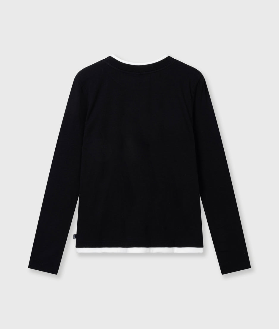 double long sleeve tee | black