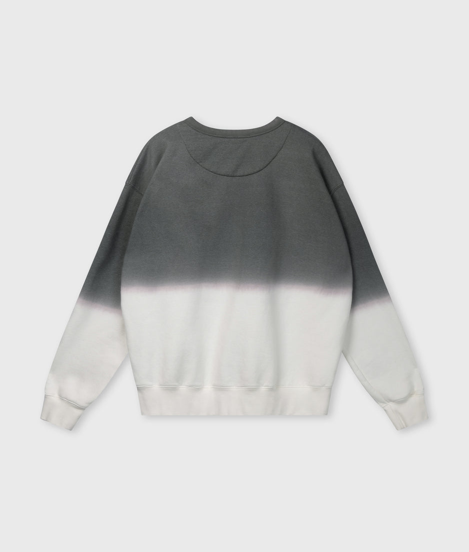 statement sweater dip dye | mid grey