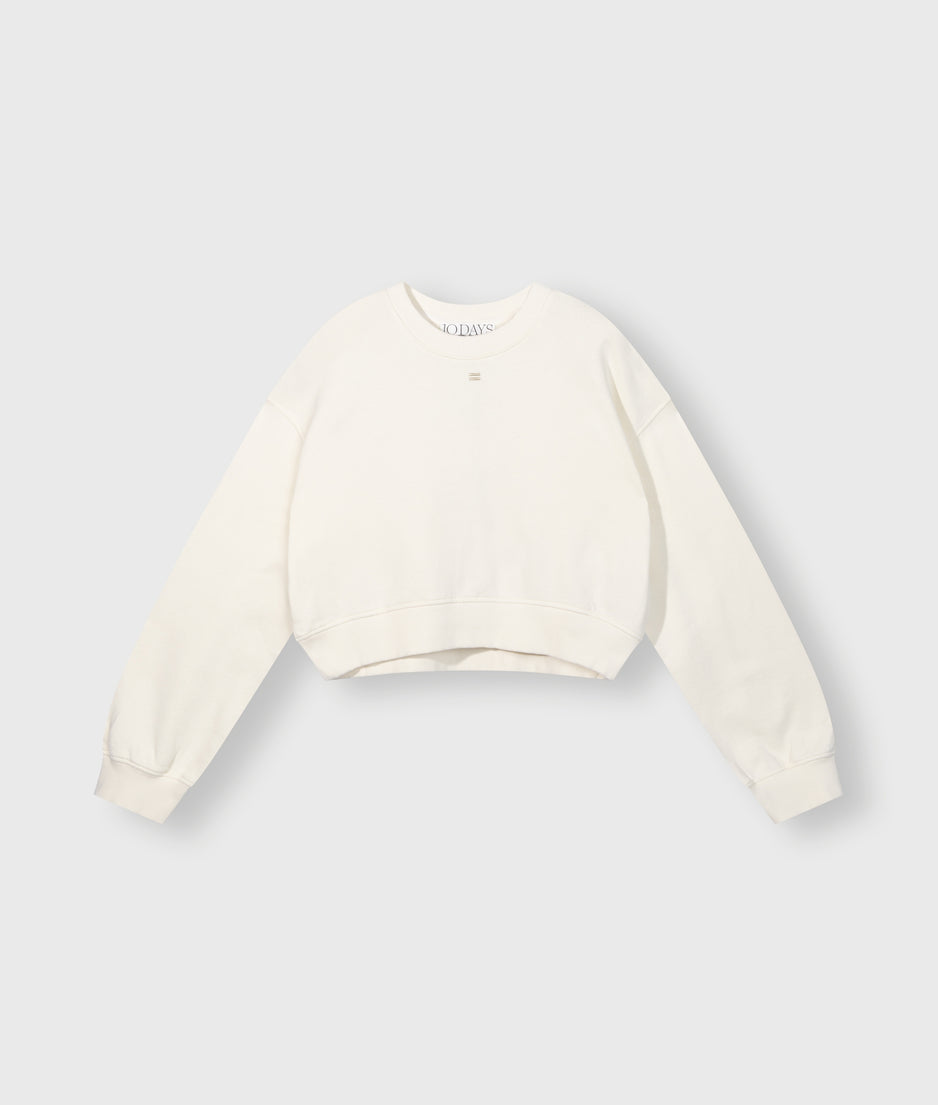cropped sweater | light natural