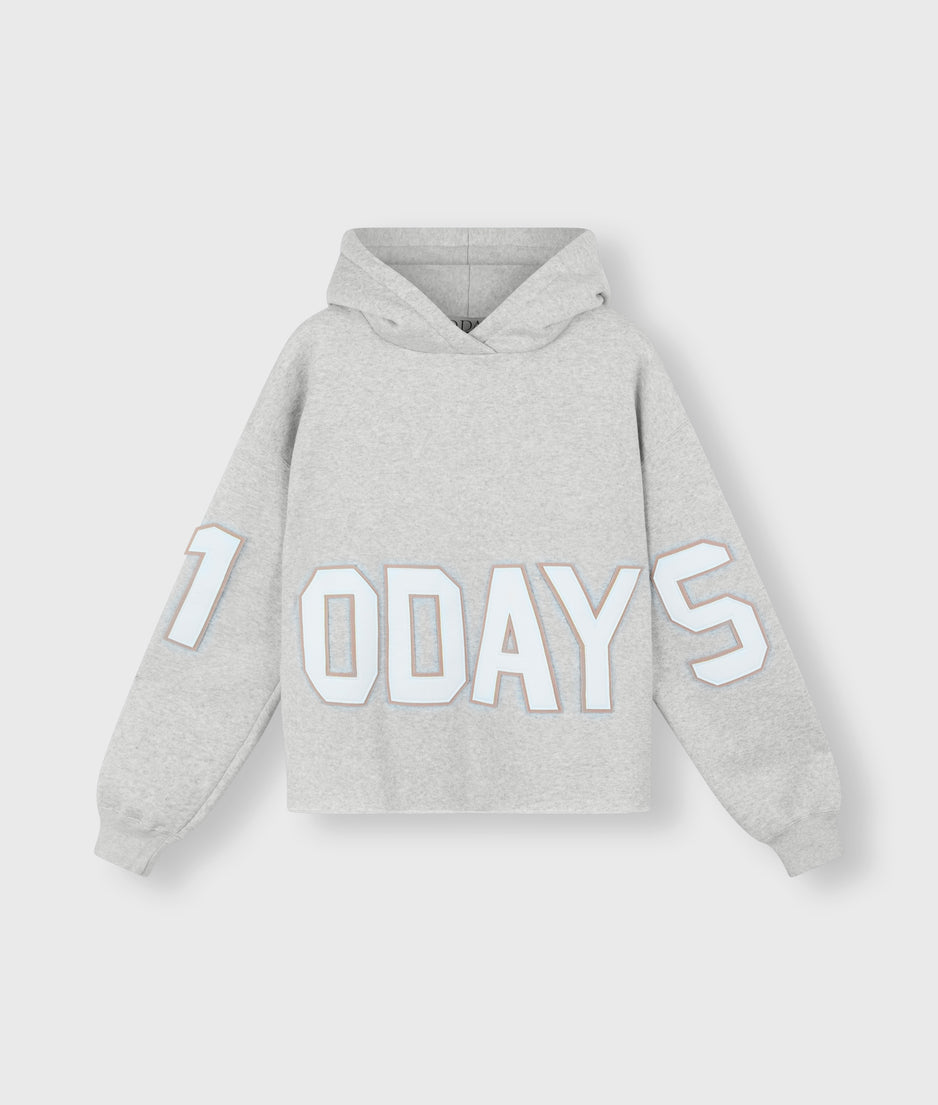 hoodie logo patch | light grey melee