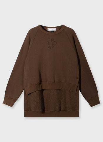 a-symmetric sweater | dark truffle
