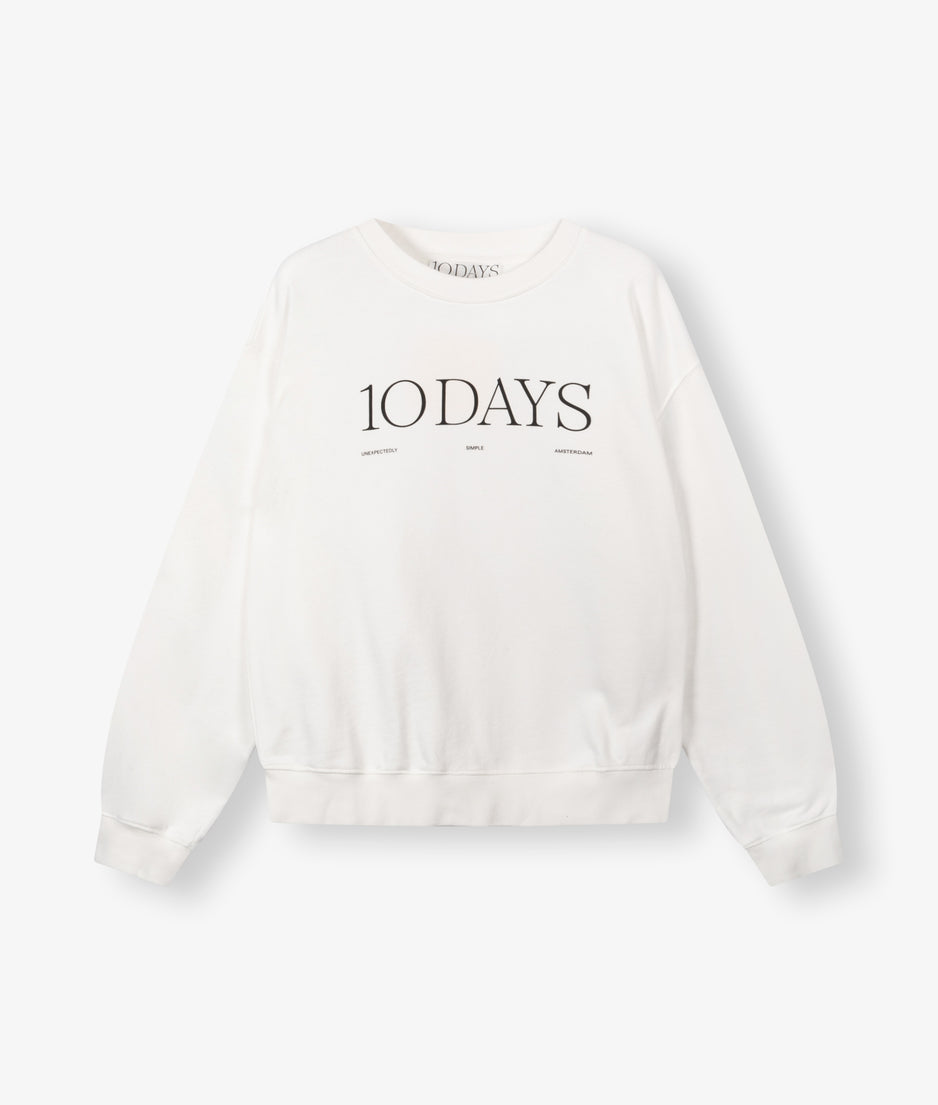 logo sweater | ecru