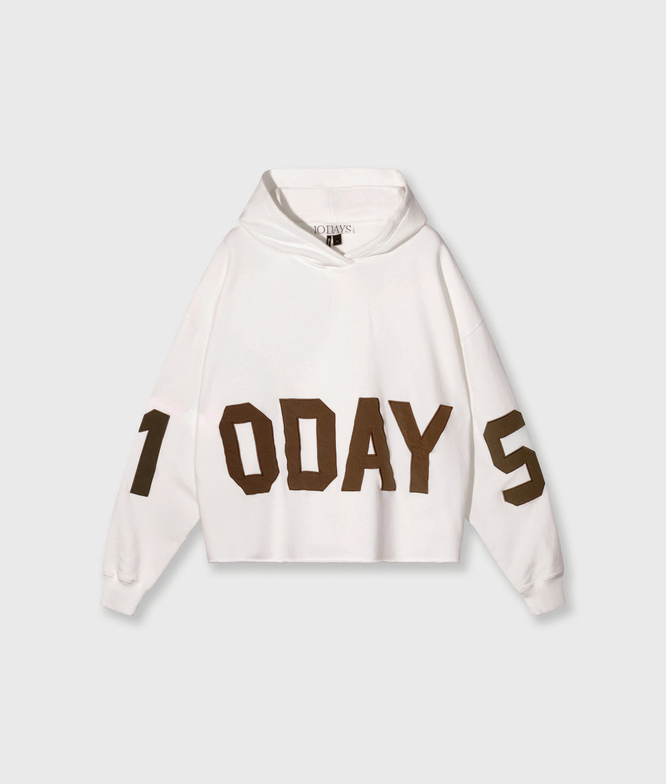 statement logo hoodie | ecru