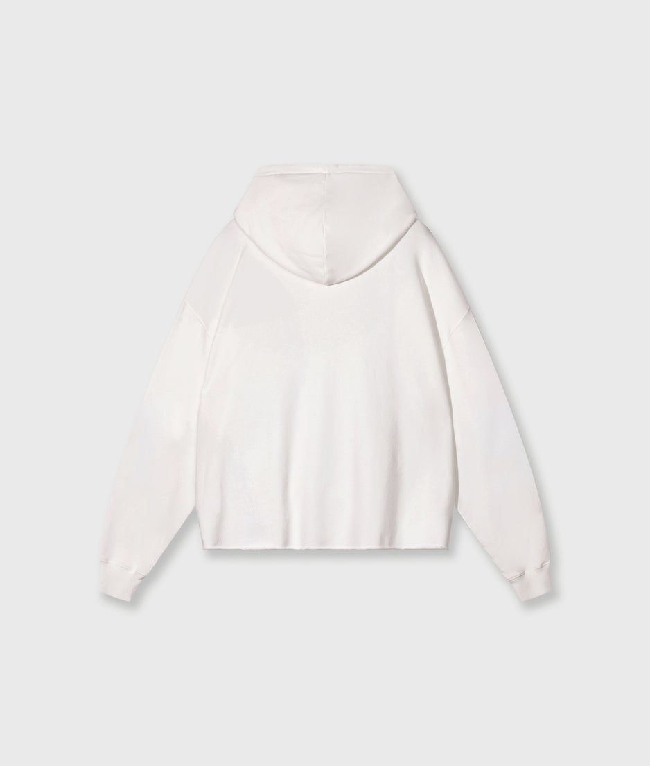 statement logo hoodie | ecru