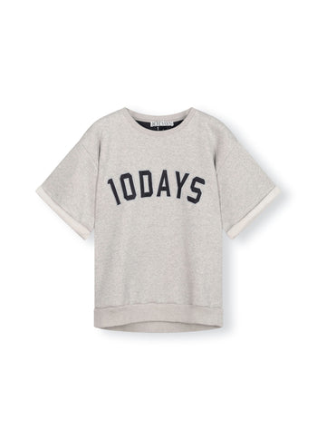 shortsleeve sweater | light grey melee