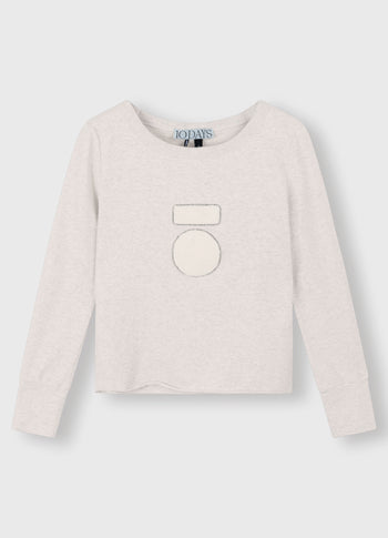 easy sweater | soft white melee