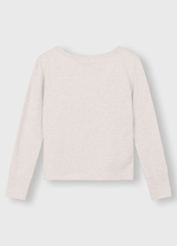easy sweater | soft white melee