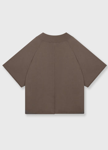 short sleeve sweater v-neck | moonrock