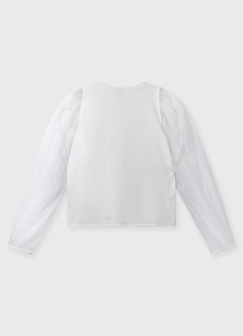 soft sweater puff sleeves | ecru