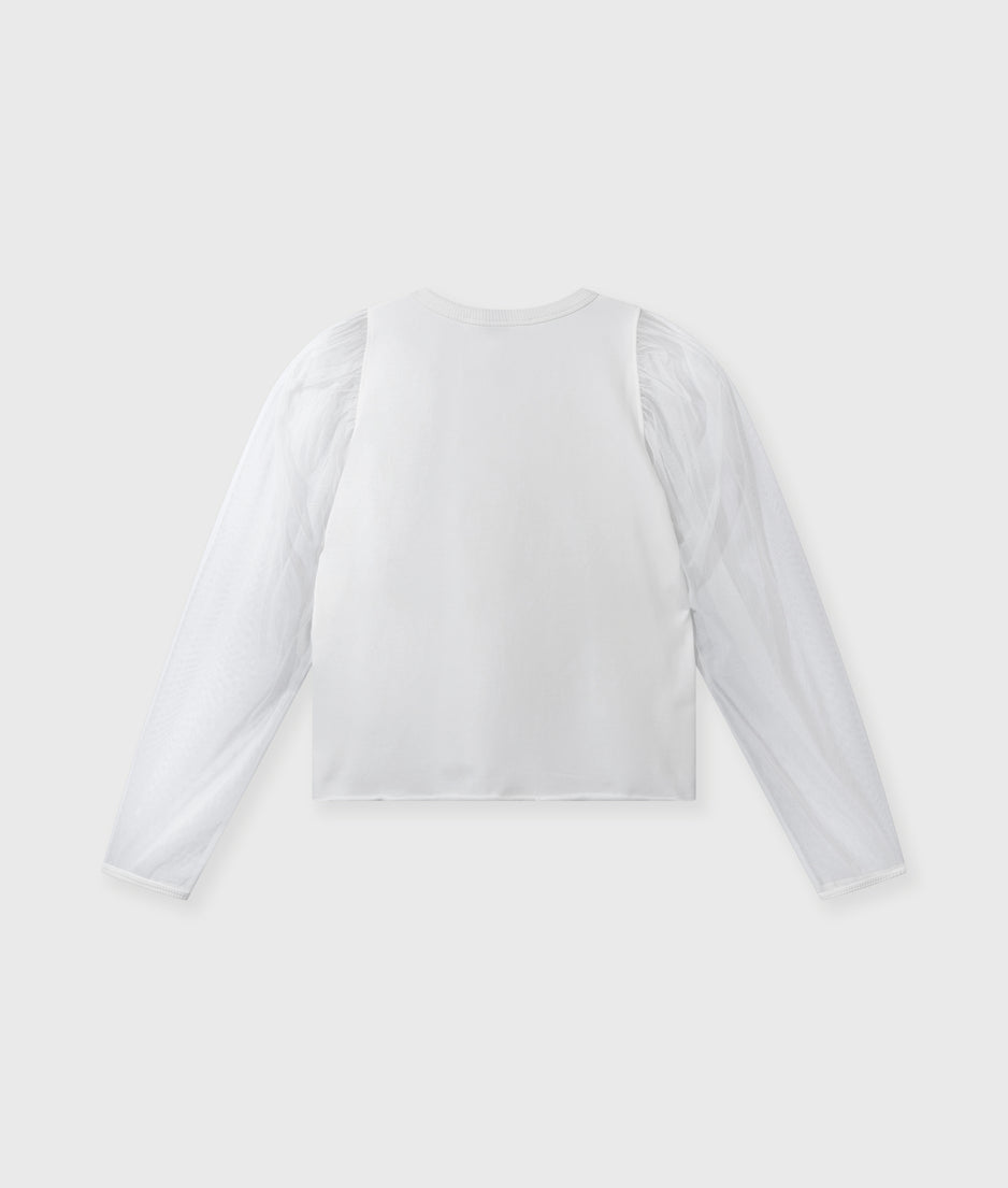 soft sweater puff sleeves | ecru
