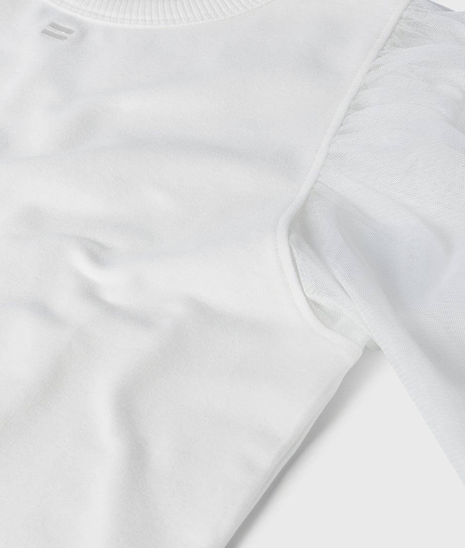 soft sweater puff sleeves | ecru