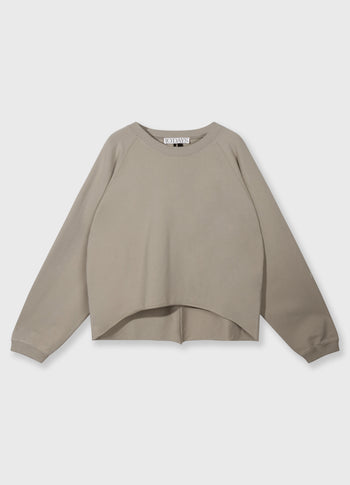 silent chique raglan sweater | fog