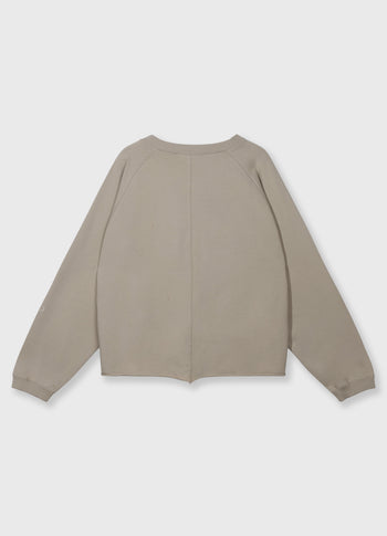 silent chique raglan sweater | fog