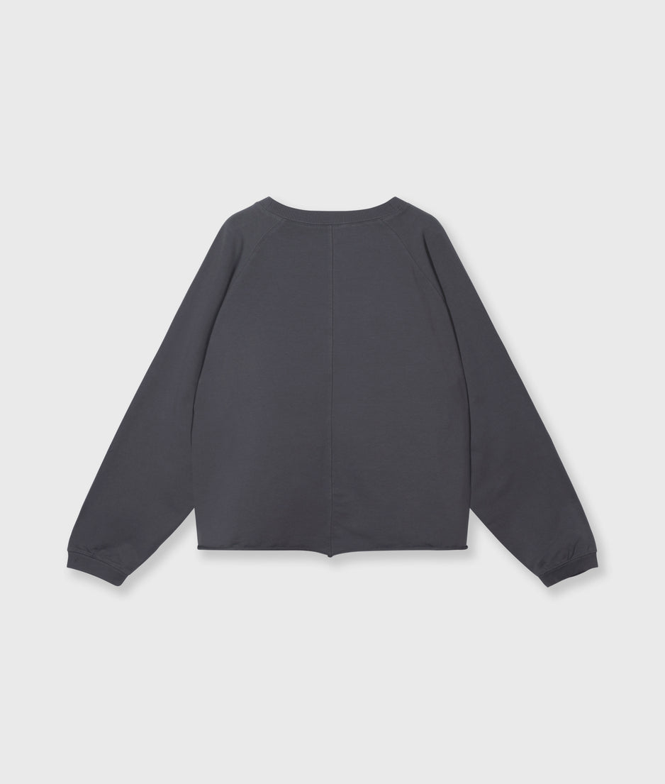silent chique raglan sweater | steel blue