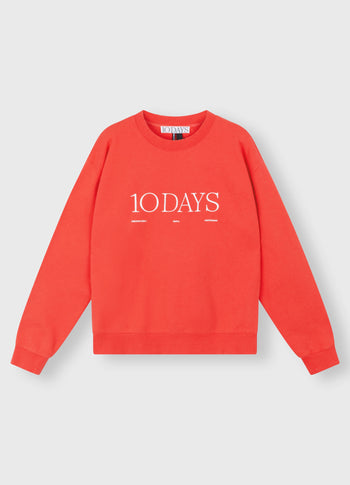 logo sweater | coral red