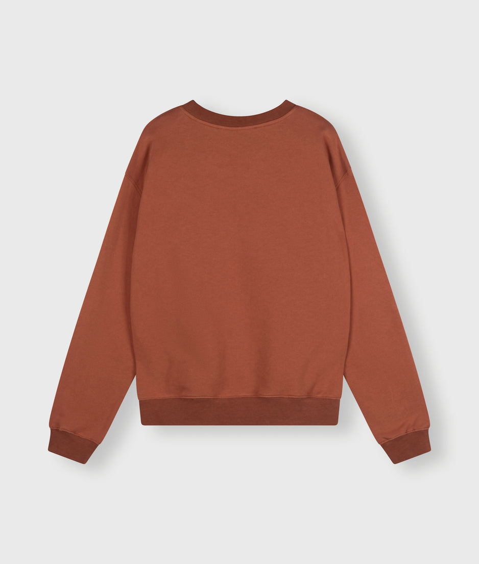 logo sweater | saddle brown