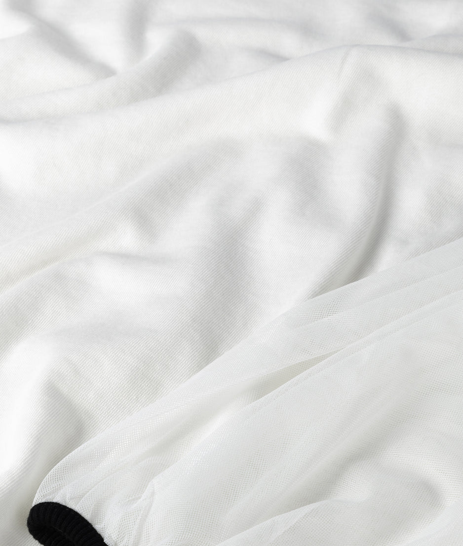 soft sweater tulle sleeves | ecru