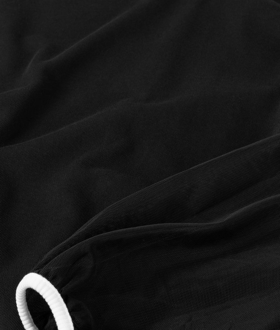 soft sweater tulle sleeves | black