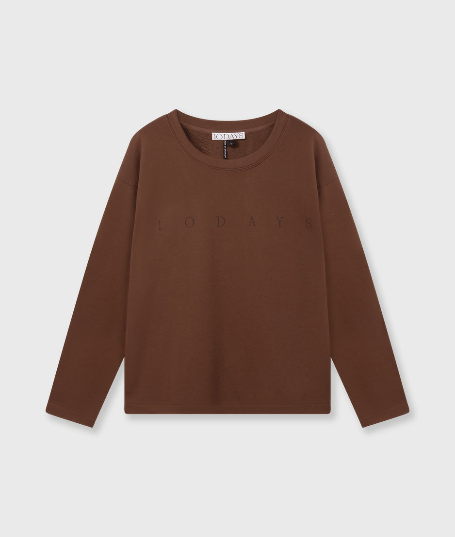 clean sweater logo | dark truffle