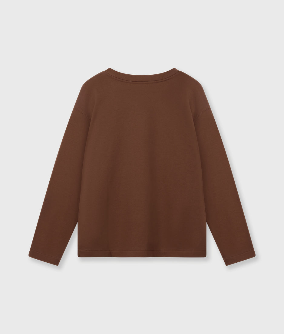 clean sweater logo | dark truffle