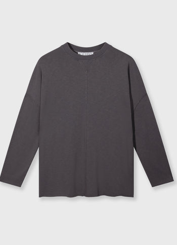 beach sweater slub fleece | steel blue