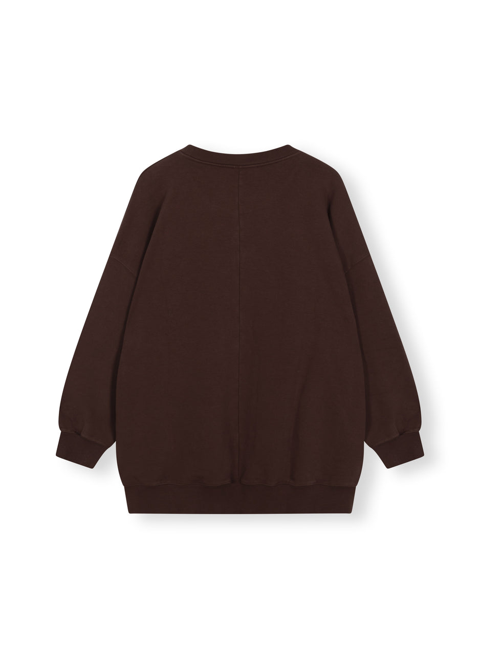 oversized statement sweater | aubergine