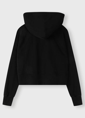 cropped hoodie | black