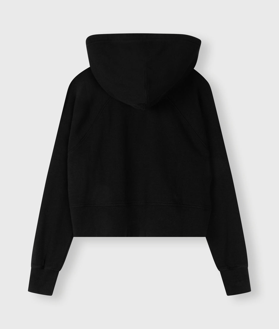 cropped hoodie | black
