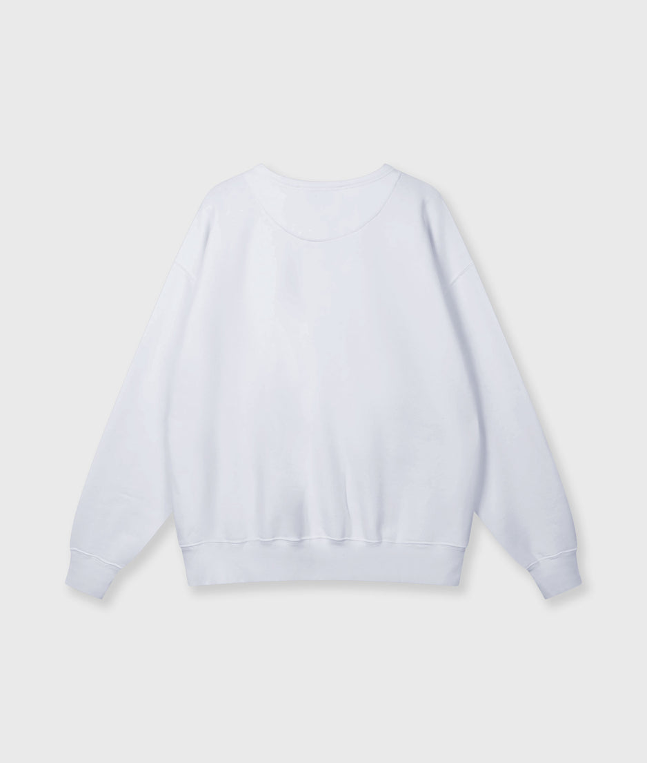 statement sweater smile | white