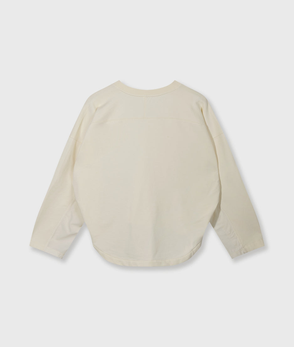 sweater v-neck fleece | soft vanilla