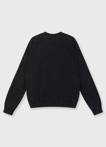statement sweater believe | dark charcoal