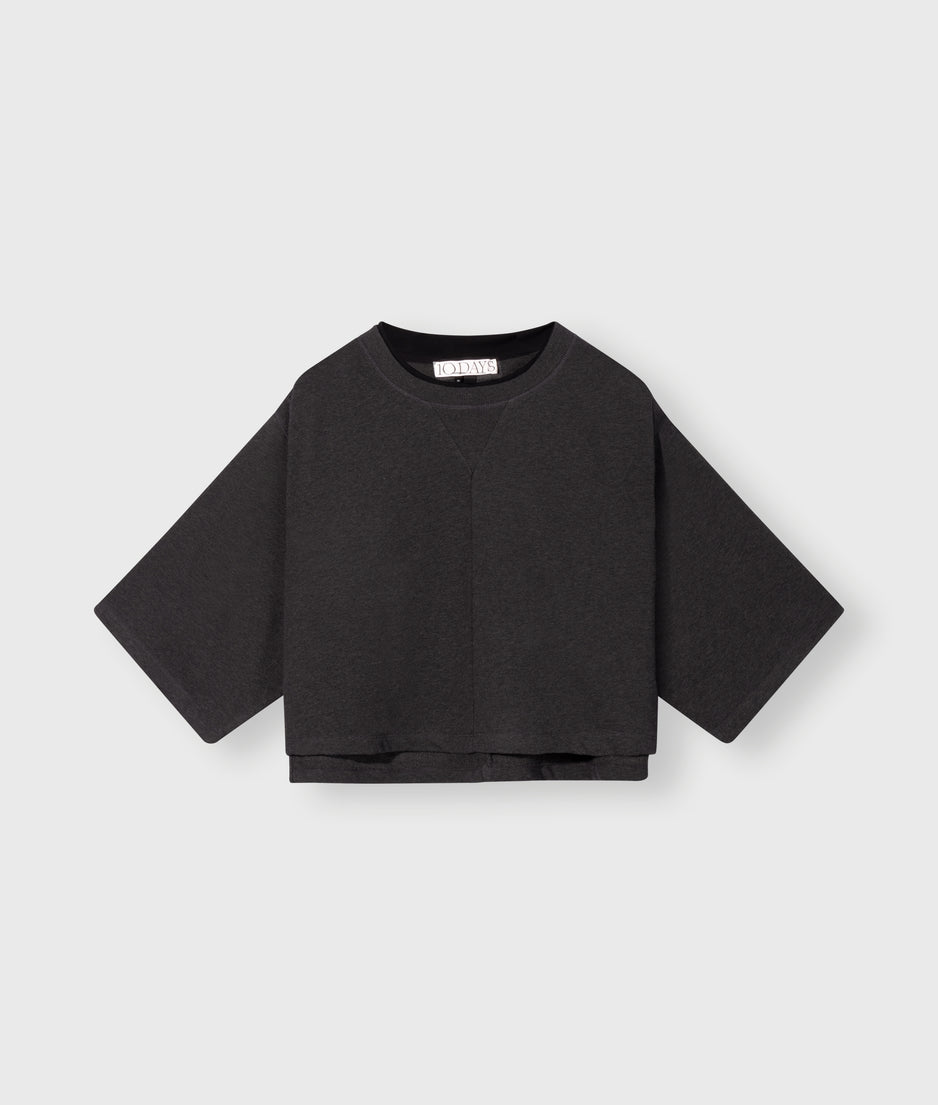cropped gathering sweater | antra melee
