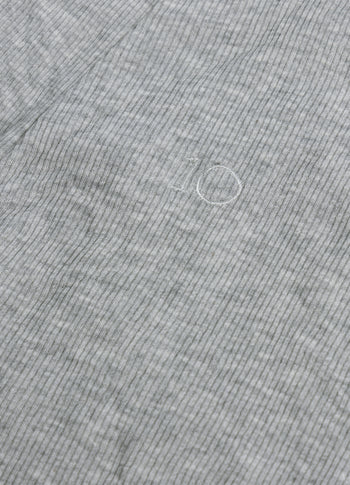 soft rib cardigan | light grey melee