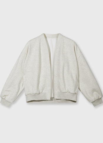 fleece bomber | soft white melee