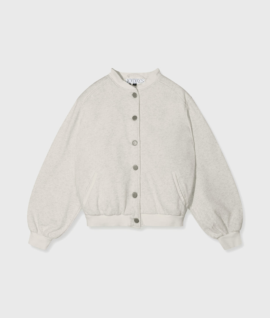 baseball bomber jacket 10 | white grey melee