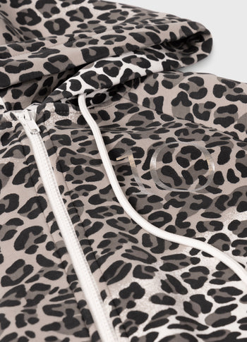 soft scuba hoodie leopard | ecru