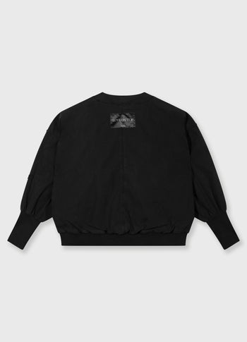 poplin bomber | black