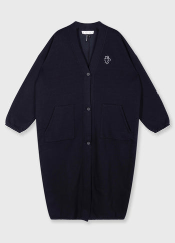 Langer Baseball Cardigan | black