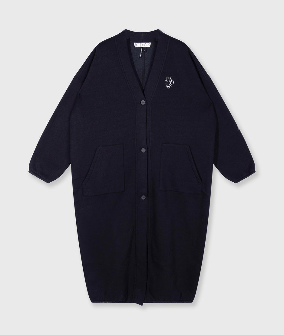 Langer Baseball Cardigan | black