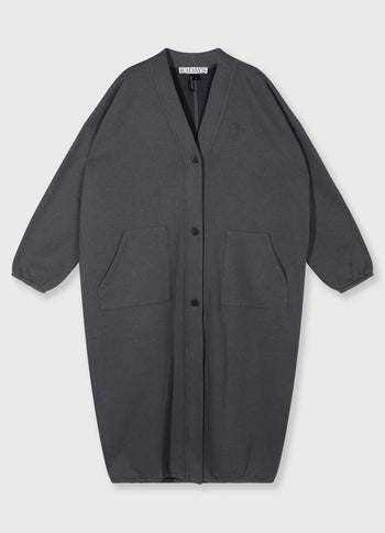 Langer Baseball Cardigan | steel blue