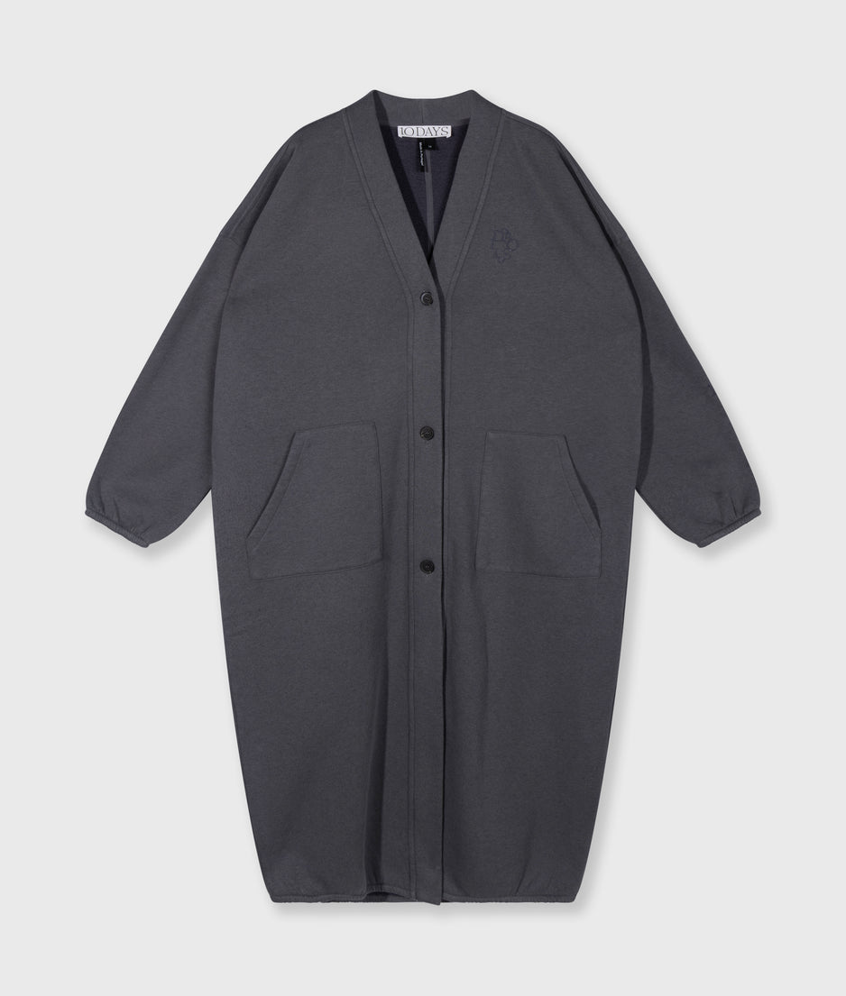 Langer Baseball Cardigan | steel blue