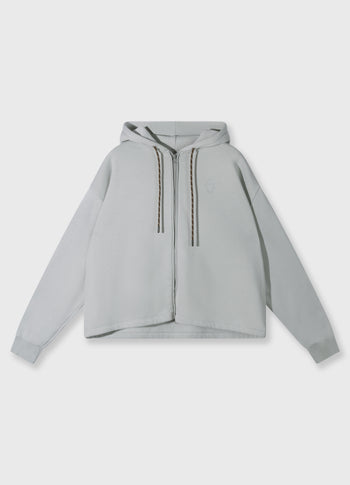 statement zip hoodie | clean blue