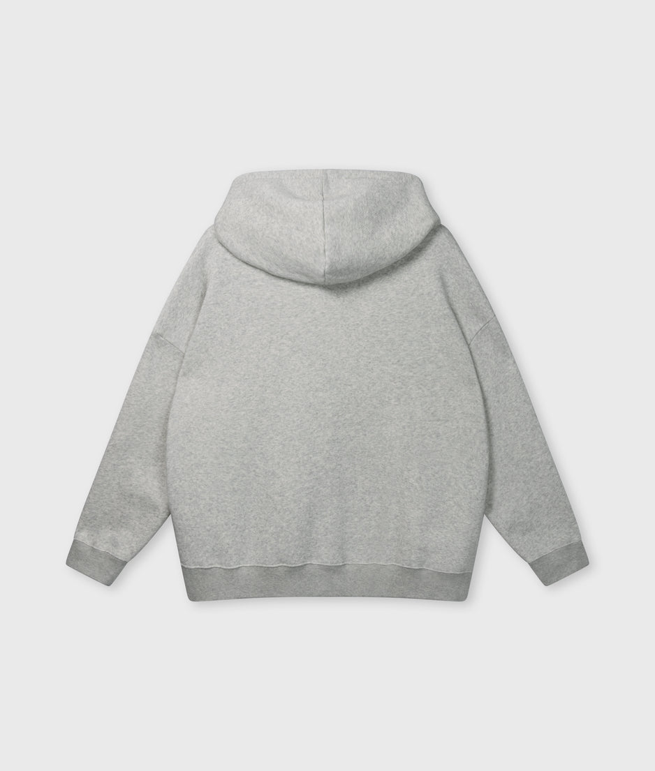zip cardigan | light grey melee