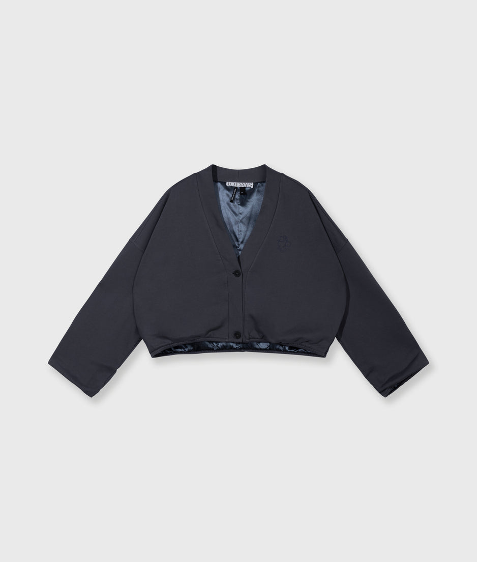 Wendbarer Cardigan aus Baumwolle | steel blue