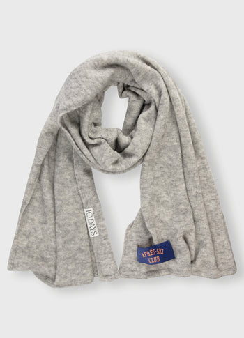 soft knit scarf | light grey melee