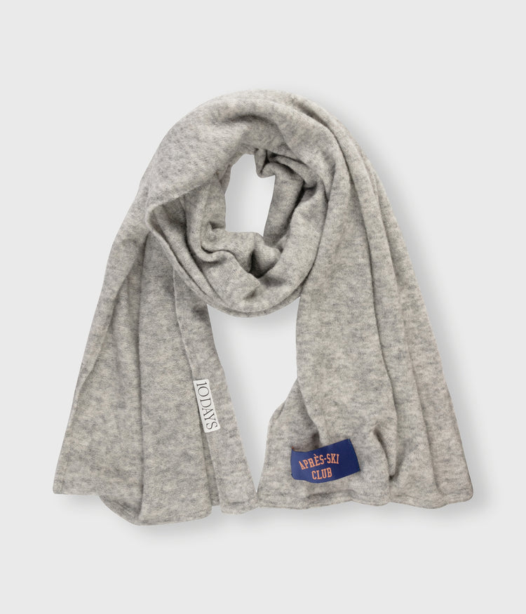 soft knit scarf | light grey melee