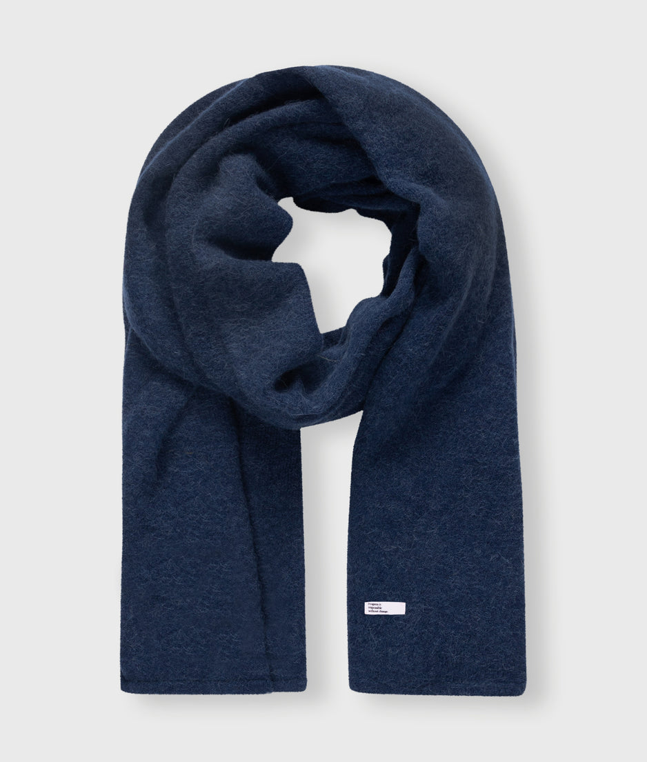 soft knit scarf | electric blue