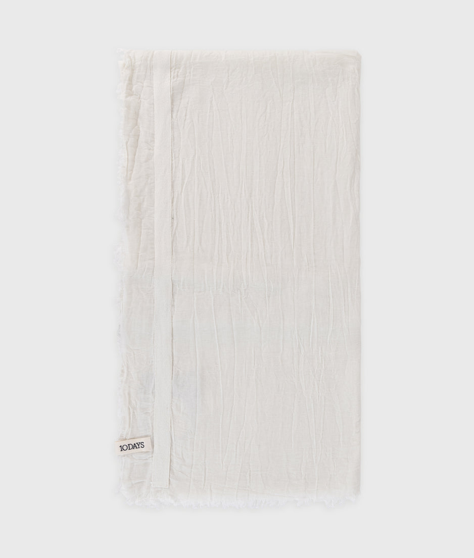 scarf cotton crepe | ecru